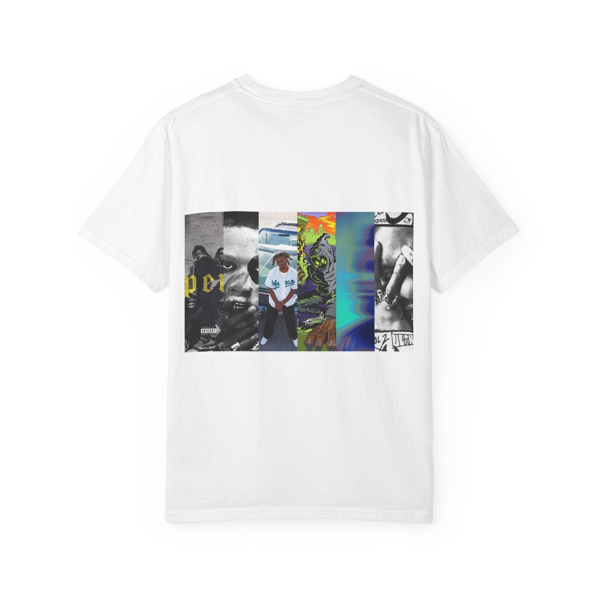 Zetron Graphic T-Shirt — Collage Back Print with Logo Chest