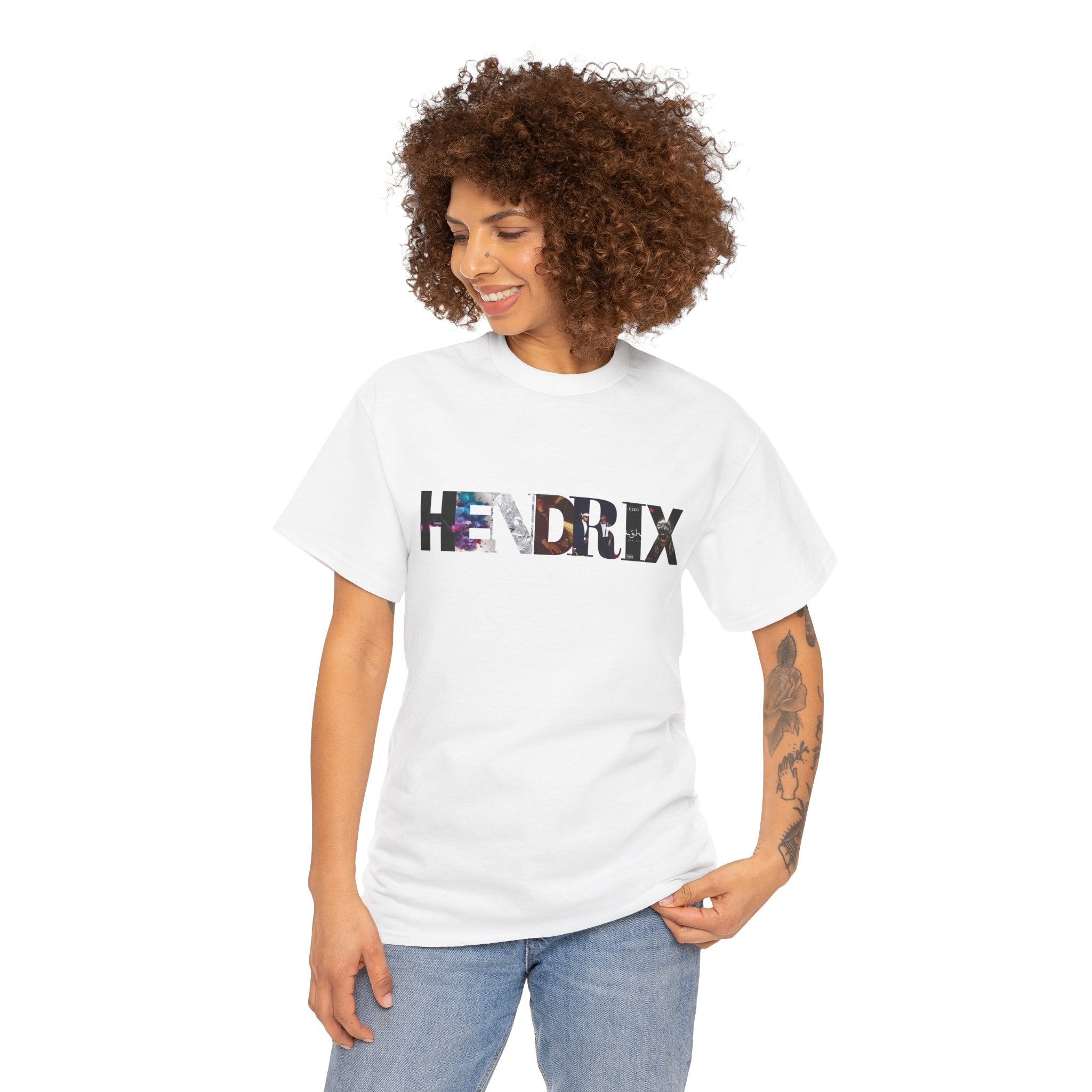 Hendrix Graphic Tee — Retro Psychedelic Band Name T-Shirt
